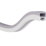 JS-JAS Top View 3D Top View 3D Verticle Bend Flexible Silicon Linear Profile For Strip 162-JAS-F2020