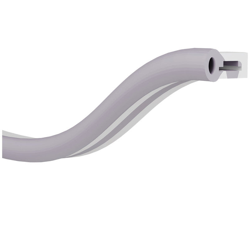 JS-JAS Top View Side View Round Diffuser Side Bend Flexible Silicon Linear Profile For Strip 168-JAS-F0817
