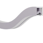 JS-JAS Side View Side View Side Bend Flexible Silicon Linear Profile For Strip 172-JAS-F1616