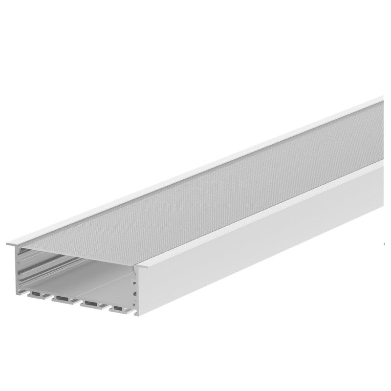 JS-JAS Prismatic Diffuser Alluminium Profile For Strips Recessed 184-JAS-R9835