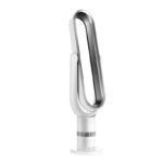 JS-LXR Modern BLDC 39" Bladeless Floor Fan TF0001 White with Silver Body & Bladeless