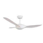 JS-LXR Modern BLDC 56" Designer Fan 1160 Matt White Body & 3 Matt White ABS Blades